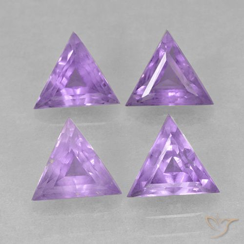2.25ctw Natural Medium Violet Amethyst, Trillion, VS