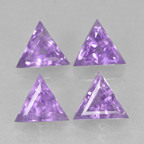 Medium Violet Аметист Камень - 0.6ct Огранка Триллион Фасетная (ID: 502168)