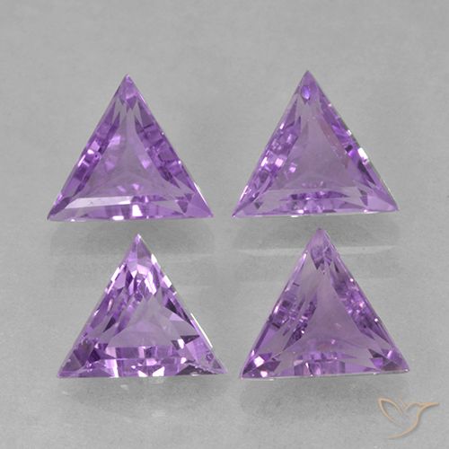 2.46ctw Natural Medium Violet Amethyst, Trillion, VS