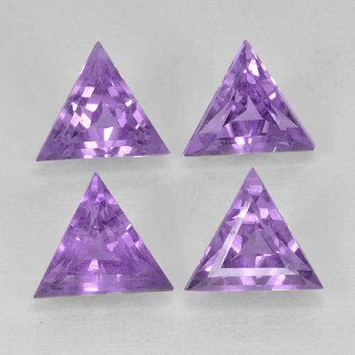 Violeta intenso Amatista Gema - 0.6ct Forma trillón (ID: 502668)
