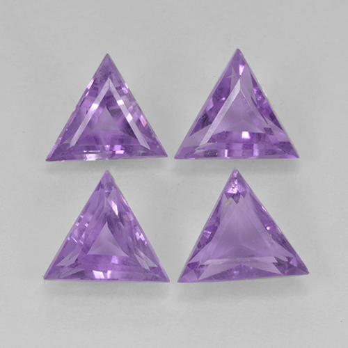 Violeta rosado Amatista Gema - 0.6ct Forma trillón (ID: 502671)