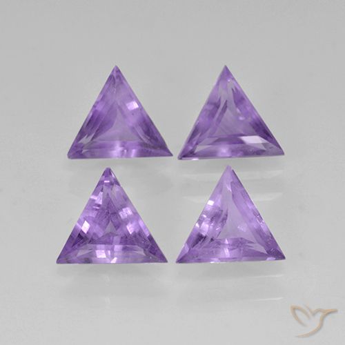 Violeta oscuro Amatista Gema - 0.5ct Forma trillón (ID: 502674)