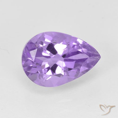 2.04 ct Violet Amethyst Gemstone, Amethyst Gem in Pear Facet Shape for Sale.