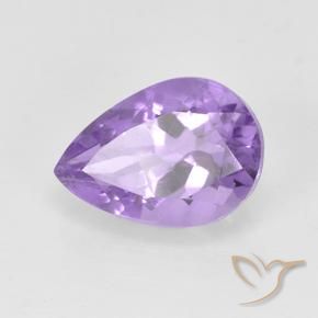 2.04 ct Violet Amethyst Stone, Natural Amethyst in Pear Facet Shape for Sale