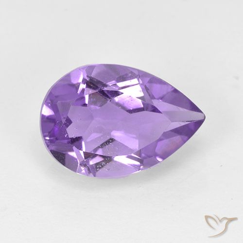 1.68ct Natural Medium Violet Amethyst, Pear Shape, VS
