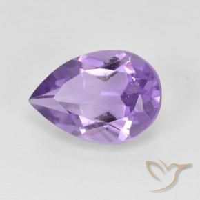 1.68 ct Violet Amethyst Stone, Natural Amethyst in Pear Facet Shape for Sale