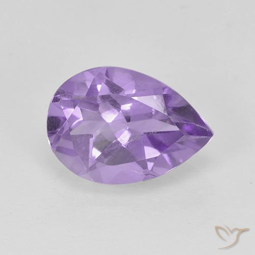 1.67ct Natural Medium Violet Amethyst, Pear Shape, VS