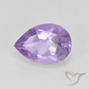 1.67 ct Violet Amethyst Stone, Natural Amethyst in Pear Facet Shape for Sale