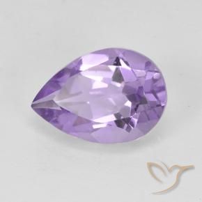 1.78 ct Violet Amethyst Stone, Natural Amethyst in Pear Facet Shape for Sale