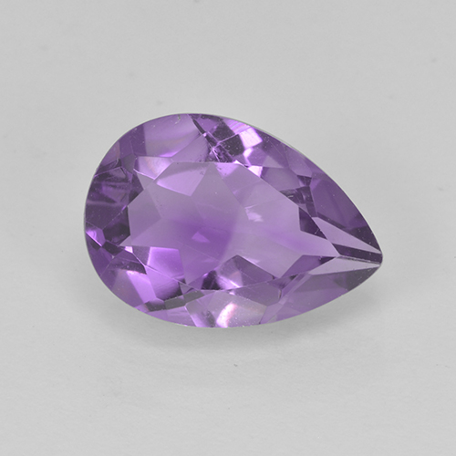 Medium Violet Amethyst Gem - 1.6ct Pear Facet (ID: 502690)
