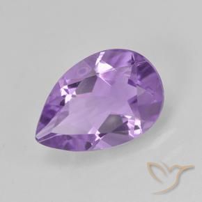 1.57 ct Violet Amethyst Stone, Natural Amethyst in Pear Facet Shape for Sale