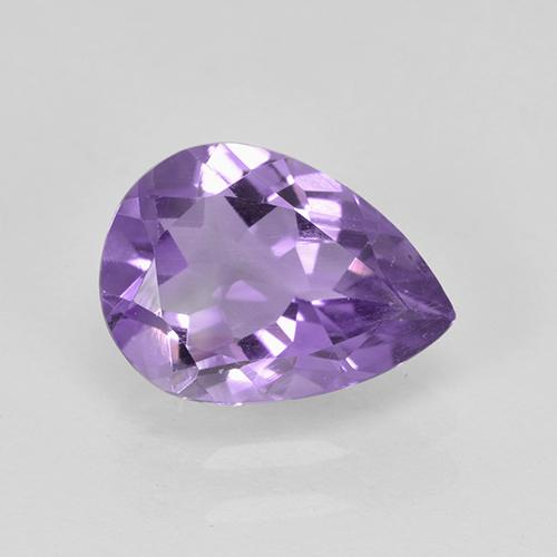 Eggplant Violet Amethyst Gem - 1.6ct Pear Facet (ID: 502700)