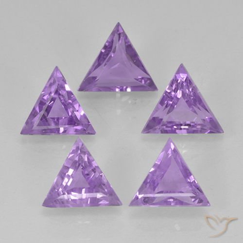 2.92ctw Natural Medium Violet Amethyst, Trillion, VS