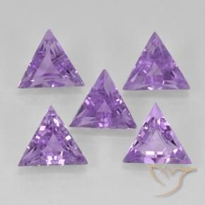 2.78 ctw Violet Amethyst Stones, Natural Amethyst in Trillion Facet Shape for Sale