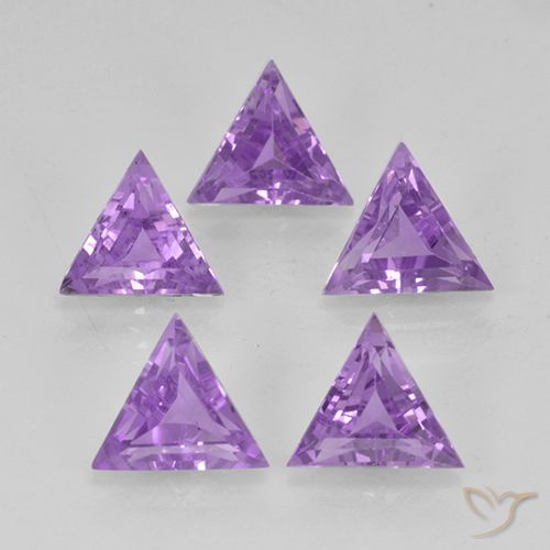 2.81ctw Natural Medium Violet Amethyst, Trillion, VS