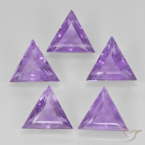 Medium Violet Аметист Камень - 0.5ct Огранка Триллион Фасетная (ID: 502889)