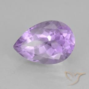 1.92 ct Violet Amethyst Stone, Natural Amethyst in Pear Facet Shape for Sale