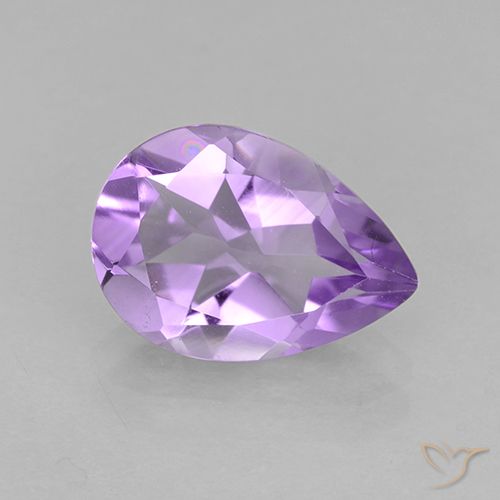 1.59ct Natural Medium Violet Amethyst, Pear Shape, VVS-VS
