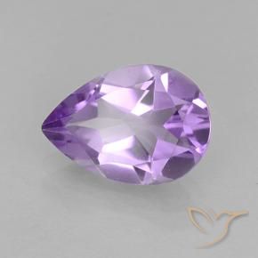 1.59 ct Violet Amethyst Stone, Natural Amethyst in Pear Facet Shape for Sale