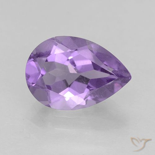 1.79ct Natural Medium Violet Amethyst, Pear Shape, VS