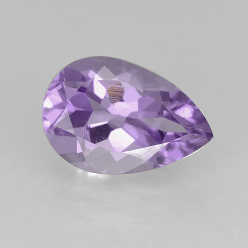Medium Violet Amethyst Edelstein - 1.8ct Birnen Schliff (ID: 502907)