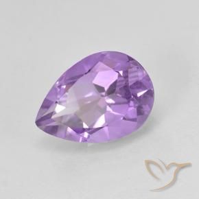 1.99 ct Violet Amethyst Stone, Natural Amethyst in Pear Facet Shape for Sale