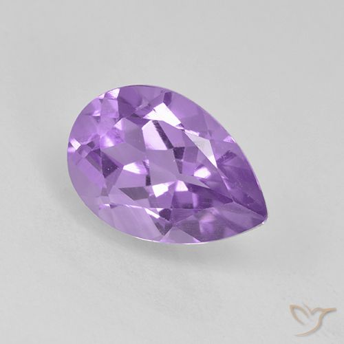 1.90ct Natural Medium Violet Amethyst, Pear Shape, VVS-VS