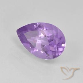 1.90 ct Violet Amethyst Stone, Natural Amethyst in Pear Facet Shape for Sale