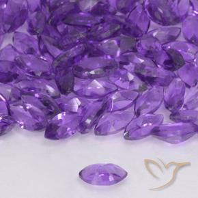 Amethyst Gemstones in 4.8 x 2.4 mm Size for Sale, Amethyst Stones in Medium Violet Color