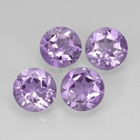 Medium Violet Amethyst Edelstein - 1.2ct Rund Facettenschliff (ID: 503838)