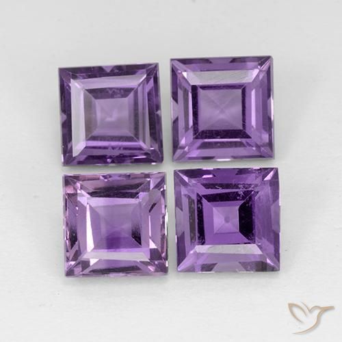 4.53ctw Natural Medium Violet Amethyst, Square, VS