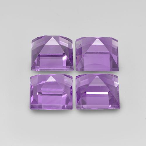Amethyst Gemstones in 6 x 6 mm (calibrated) Size for Sale, Amethyst Stones in Medium Pinkish Violet Color