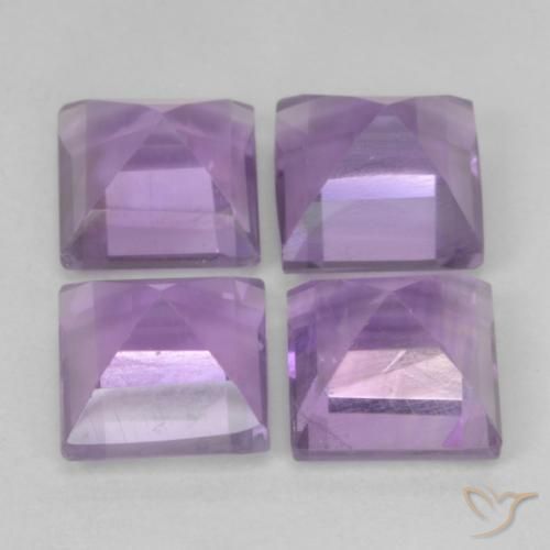 Amethyst Gemstones in 6 x 6 mm (calibrated) Size for Sale, Amethyst Stones in Medium Violet Color