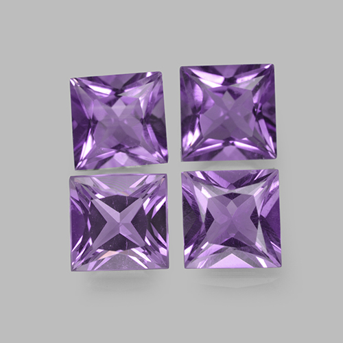 Deep Iris Violet Ametista Gem - 1ct Taglio Princess (ID: 504771)