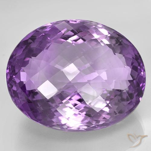 Medium-Dark Violet Аметист Камень - 57.7ct Овал Шахматный (ID: 505963)