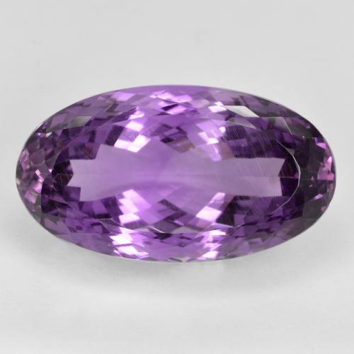 Пурпурно-фиолетовый Аметист Камень - 37.2ct Овальная Португальская Огранка (ID: 505973)