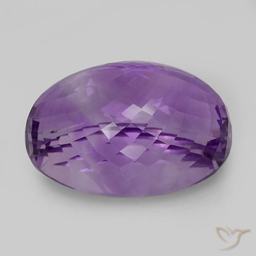 Amethyst Gemstone in 25 x 18 mm (calibrated) Size for Sale, Amethyst Stone in Medium-Dark Violet Color