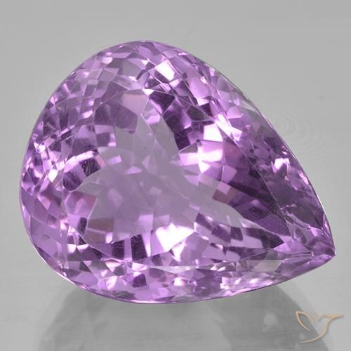 41.21ct Natural Pinkish Violet Amethyst, Pear Shape, VVS