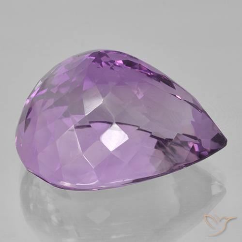 Amethyst Gemstone in 25.3 x 20 mm Size for Sale, Amethyst Stone in Pinkish Violet Color