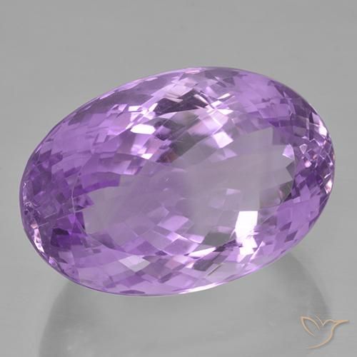 44.27 ct Violet Amethyst Stone, Natural Amethyst in Oval Portuguese-Cut Shape for Sale