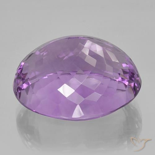 Amethyst Gemstone in 24.5 x 20.5 mm Size for Sale, Amethyst Stone in Purplish Violet Color