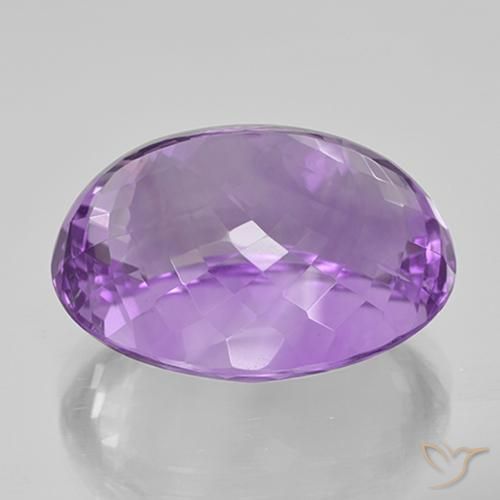 Amethyst Gemstone in 24.8 x 20.2 mm Size for Sale, Amethyst Stone in Medium Purplish Violet Color
