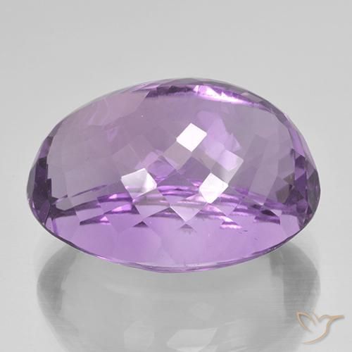 Amethyst Gemstone in 23.7 x 17.6 mm Size for Sale, Amethyst Stone in Purplish Violet Color