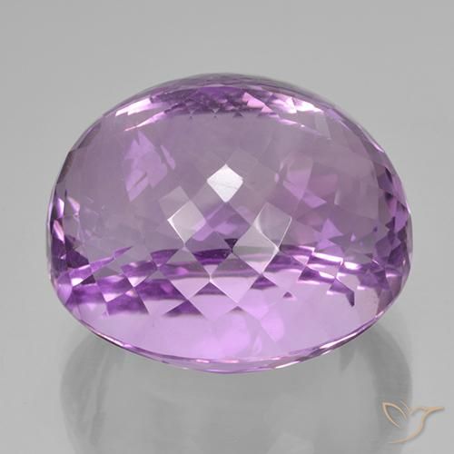 Amethyst Gemstone in 22.3 x 19.3 mm Size for Sale, Amethyst Stone in Deep Purplish Violet Color