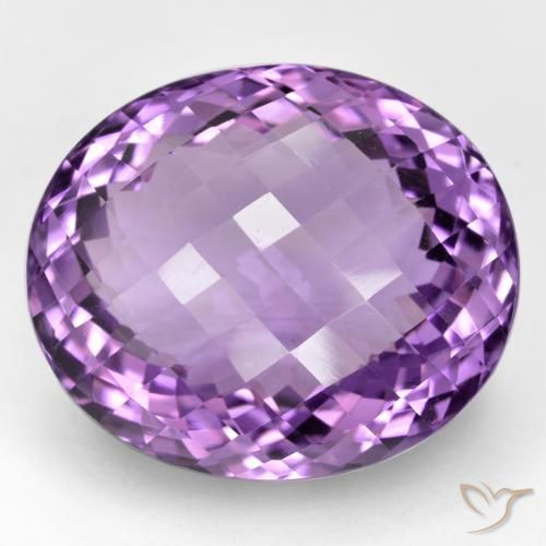 52.00ct Natural Medium-Dark Purplish Violet Amethyst, Oval, IF