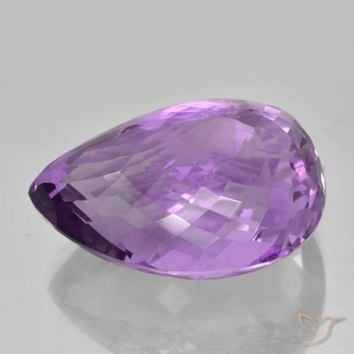 Amethyst Gemstone in 27 x 20 mm (calibrated) Size for Sale, Amethyst Stone in Medium Purplish Violet Color