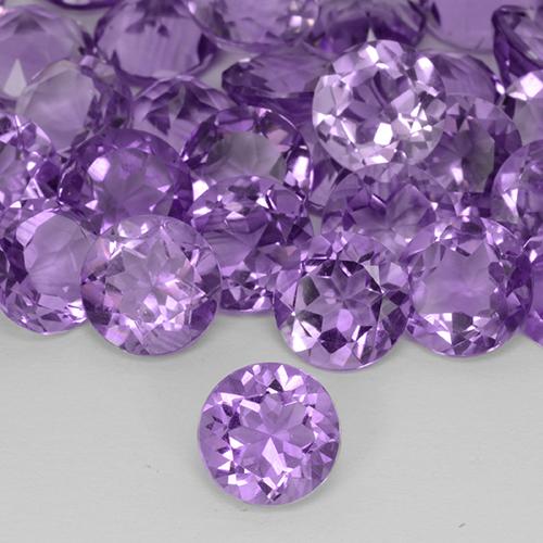 Améthyste Violet Tour 7,1mm - Poids moyen 1,15 ct chaque, Apatite 7,1mm vente par pièce, couleur : Violet moyen, pureté : vvs-vs, pierre gemme naturelle Non traité, dureté de Mohs 7 convient aux bijoux de tous les jours, pierre de sagesse, Pierre précieuse de l'année du dragon, Photo A