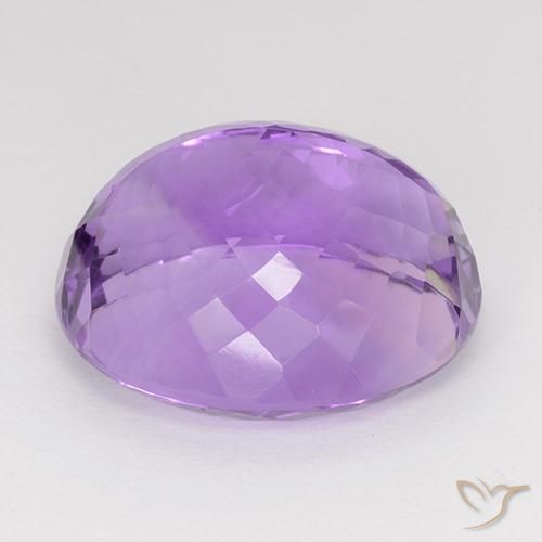 Amethyst Gemstone in 20.1 x 17.2 mm Size for Sale, Amethyst Stone in Purplish Violet Color