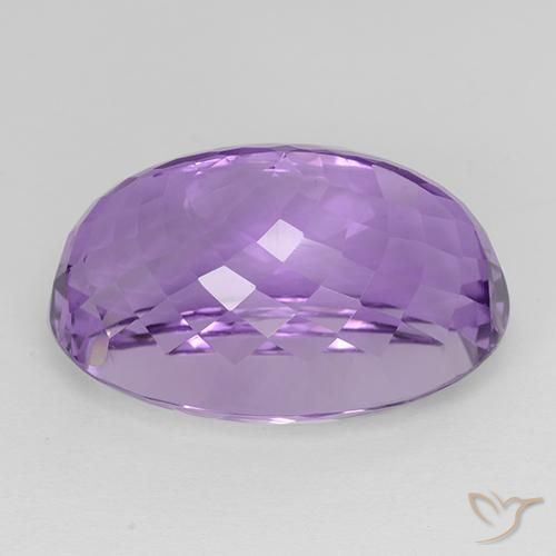 Amethyst Gemstone in 23.4 x 16.1 mm Size for Sale, Amethyst Stone in Medium-Dark Purplish Violet Color