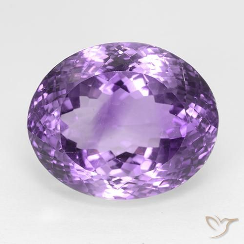 30.81 ct Oval Portuguese Cut Amethyst, 20.2 x 16.6 mm From Brazil, Photo A